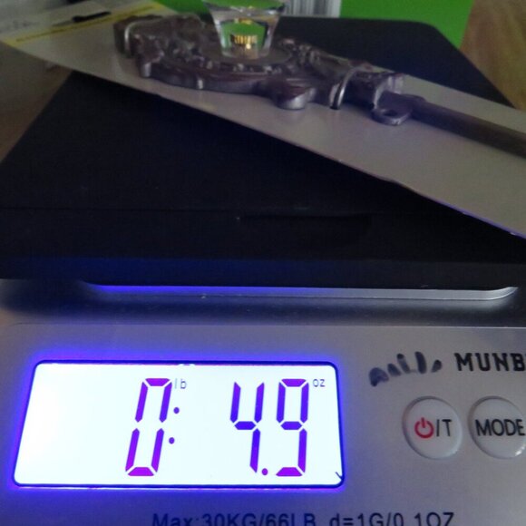 Victorian style Metal Wall Hook with glass & enamel knob - Picture 12 of 13